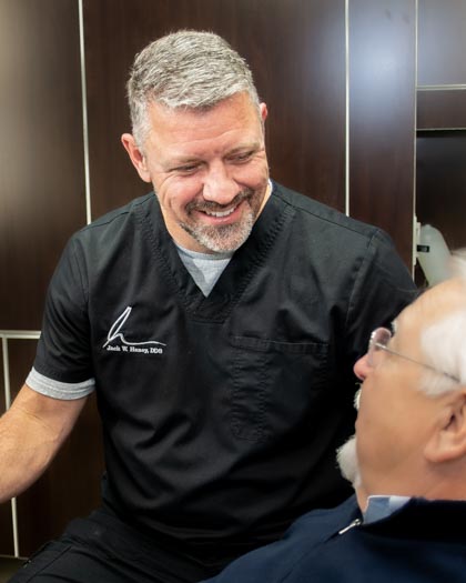 Jack Haney DDS with patient